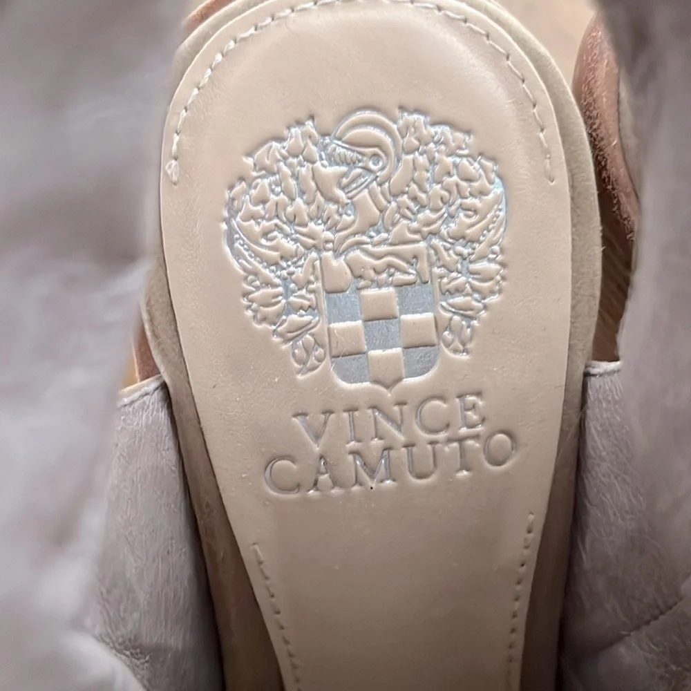 Vince Camuto Katri Gladiator Peep Toe, Size 8, Tan - Picture 6 of 10